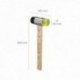 Chapista de borracha martelo Ø 40 mm. martelo de borracha, maça de borracha, abolir martelo