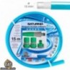 Mangueira tricotada sem torção azul Ø 15 mm. Role 15 metros. Com acessórios, mangueira anti -torção, mangueira sem dobras,