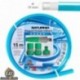 Mangueira tricotada sem torção azul Ø 19 mm. Role 15 metros. Com acessórios, mangueira anti -torção, mangueira sem dobras,