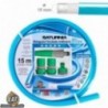 Mangueira tricotada sem torção azul Ø 19 mm. Role 15 metros. Com acessórios, mangueira anti -torção, mangueira sem dobras,