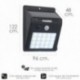 Aplique o foco solar externo IP65, 200 luxos, movimento e sensor de crepúsculo, foco da bateria LED, foco na bateria solar,