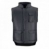Colete preto xxl multibolsillos, colete de poliéster com 3 esteriores e um interior, colete de trabalho, colete de trabalho