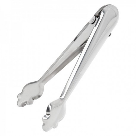 Grampos de gelo em aço inoxidável com mola de abertura automática. Comprimento 19 cm.
