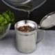 Grasera Acero Inoxidable Para Carne, Aceitera Aceite Usado 0,5 lts. Con Colador y Tapa, Recipiente Reciclaje Aceite Usado Carne