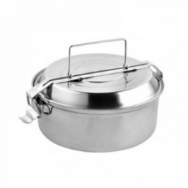 Fixador de metal de aço inoxidável com 2 pratos Ø 16 cm. Lancheira, fossing de metal, suporte de alimentos de metal,
