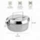 Fiambrera Metalica De Acero Inoxidable Con 2 Platos Ø 16 cm. Lunch Box, Fiambrera Metalica, Porta Alimentos Metalico,