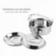 Fixador de metal de aço inoxidável com 2 pratos Ø 16 cm. Lancheira, fossing de metal, suporte de alimentos de metal,