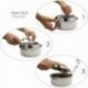 Fiambrera Metalica De Acero Inoxidable Con 2 Platos Ø 16 cm. Lunch Box, Fiambrera Metalica, Porta Alimentos Metalico,