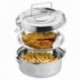 Fixador de metal de aço inoxidável com 2 pratos Ø 16 cm. Lancheira, fossing de metal, suporte de alimentos de metal,