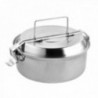 Fixador de metal em aço inoxidável com 2 pratos Ø 18 cm. Lancheira, fossing de metal, suporte de alimentos de metal,
