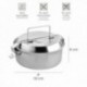 Fiambrera Metalica De Acero Inoxidable Con 2 Platos Ø 18 cm. Lunch Box, Fiambrera Metalica, Porta Alimentos Metalico,