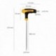 Llave Allen Con Bola Mango Bimaterial "Soft Touch" Forma T 8,0 mm. Acero Cromo Vanadio, Destornillador allen, llave hexagonal