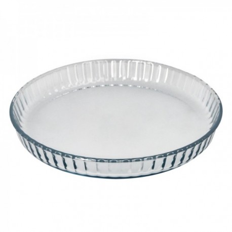 Cristal de Borossilicato de Molde Curly Ø 28 cm. Sobremesas ideais, cozinha, resumos, tortas, quiche, BPA grátis