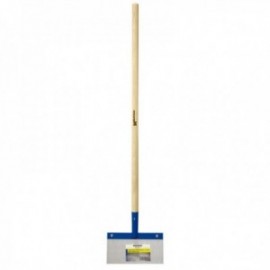 Iniciante / ancinho para telhados, pisos, paredes 300x150 mm. Com alça de madeira de 1200 mm. Fabricado em aço