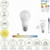 Bulbo LED padrão E27. 11 watt. É equivalente a 90 watts. 1055 lúmens. Luz quente (3000º K.) Timerável