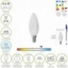 LED BULBE VELA CANHO E14. 4,5 watt. Equivalente a 35 watts. 470 lúmens. Luz Fira (6500º K.)