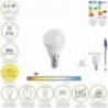 Esfera do fio da lâmpada LED E14. 6,5 watt. Equivalente a 50 watts. 806 Lums. Luz quente 2700º K.