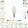 LED BULB FILAME VELA TWIST. E14. 4,5 watt. Equivalente a 35 watts. 470 lúmens. Neutra Light 4000º K.