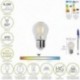 Esfera do fio do filamento de lâmpadas LED E27. 4,5 watt. Equivalente a 35 watts. 470 lúmens. Neutra Light 4000º K.