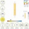 Bulbo LED para threads R7s. 7,7 watt. Equivalente a 50 watts. 850 LUMS. Luz quente (3000º K.)