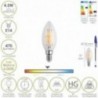 LED BULB FILAMENTE VELA EMELA E14. 4,5 watt. Equivalente a 35 watts. 470 lúmens. Neutra Light 4000º K.
