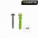 Blister Tacos Topgripper Bimaterial Con Tornillos Ø 5 mm. 50 Piezas Taco Anclaje Universal, Taco Hormigon, Taco Pladur,