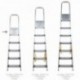 Escalera Doméstica Aluminio Profesional 5 Peldaños 12 cm Grosor.