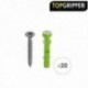 Blister Tacos Topgripper Bimaterial Con Tornillos Ø 8 mm. 20 Piezas Taco Anclaje Universal, Taco Hormigon, Taco Pladur