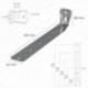 Suporte de madeira com ângulo reforçado 65x88x450 mm. Conector angular, esquadrão de fixação, madeira de suporte de madeira de