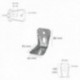 Soporte Para Madera Con Angulo Reforzado 65x88x95 mm. Conector Angular, Escuadra Fijación, Zapata Madera, Soporte Pergola Madera