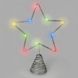 GuirnalDa Adorno Lights Star Christmas Star Christmas Tree Light Multicolor Light. 10 LEDs. Uso interno Proteção IP20. 2 bateri