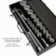 Game Cromo Vanadium Steel Glass Keys com 21 peças 3/4 "Plus com pasta.
