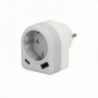 Schuko Plug / adaptador com 2 Tomas, USB A / C. Máximo Power 3680 W. Charger Mobile, carregador 2 Tomas, adaptador móvel