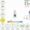 Bulbo Halogena G-9. 18 W. 205 Luxos. Luz quente (3.000º K)