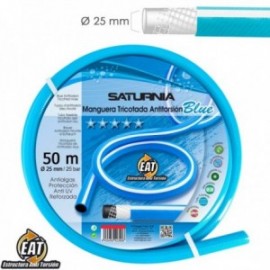 Mangueira tricotada sem torção azul Ø 25 mm. Role 50 metros. Mangueira anti -torção, mangueira sem dobras, mangueira sem nós