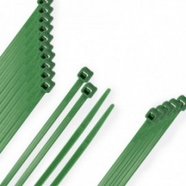 Flange de nylon 100%. COR Verde 4,6 x 390 mm. Saco de 100 unidades. Nylon 100% verde 4,6x390 mm. (Bag 100 unidades)