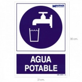 30x21cm Poster de água potável.