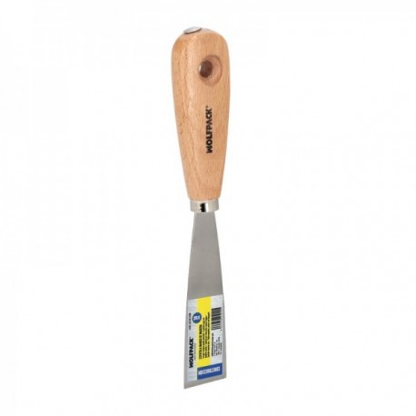 Espatula manga madeira folha de aço 30 mm. Gesso de espátula, pintor de espátula, baús de espátula, espátula Plaadur, etc.