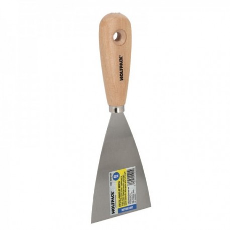 Mango Spatula de madeira 80 mm Aço. Gesso de espátula, pintor de espátula, baús de espátula, espátula Plaadur, etc.