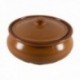 CAZUELA INDIVIDUAL 19 CM. BARRO MEDITERRANEO TAPA
