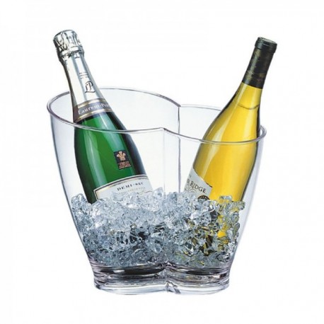 PONCHERA METACRILATO 2 BOTELLAS 30.5 X 21.5 X21 CM