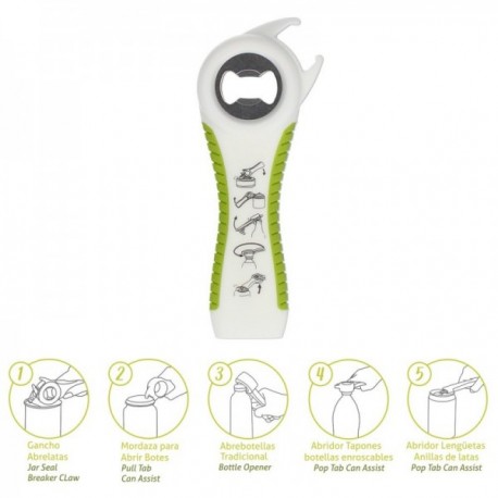 Abre Latas / Botellas / Botes Multifunción 5 en 1