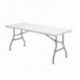 Multifuncional retangular, portátil, resistente e multiuso 180x74x74 cm tabela dobrável HDPE. Cor branca