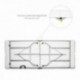 Multifuncional retangular, portátil, resistente e multiuso 180x74x74 cm tabela dobrável HDPE. Cor branca