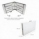Multifuncional retangular, portátil, resistente e multiuso 180x74x74 cm tabela dobrável HDPE. Cor branca