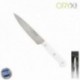 Cozinha de faca rouca 13 cm. Folha de aço inoxidável, faca de carne, faca de peixe, faca de chef, alça ergonômica branca