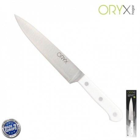 Vegetais de faca rouca 17 cm. Lâmina de aço inoxidável, faca de legumes, faca cortando manga branca de manga branca