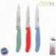 Faca nuuk folha de aço inoxidável Mondador 9 cm. Cores variadas (bolha 3 peças)