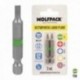Puntas Destornillador Largo Plano 4 mm. (2 Piezas). Acero S2 al Cromo Vanadio. Puntas Hexagonales, Destorpuntas,