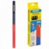 Bicolor Carpenter Lapiz 18 cm. (12 unidades) Marcador Lapiz, carpintaria Lapiz, marcador de trabalho vermelho / azul